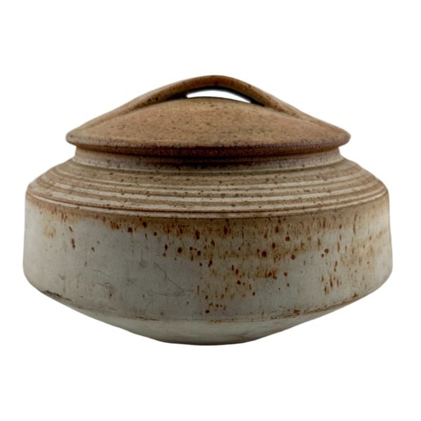 Mid Century Studio Pottery Lidded Caddy
