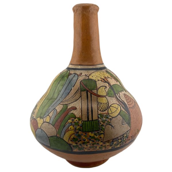 Mexican Tlaquepaque Art Pottery Water Jug