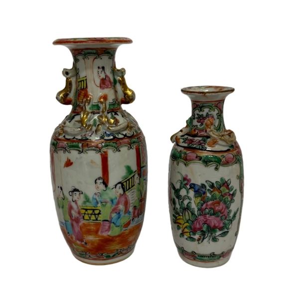 Chinese Canton Famille Rose Vases