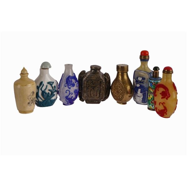 Assorted Collection of Chinese Snuff Bottles