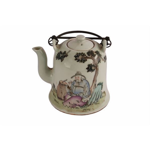 Chinese Qianjiang Cai Porcelain Teapot