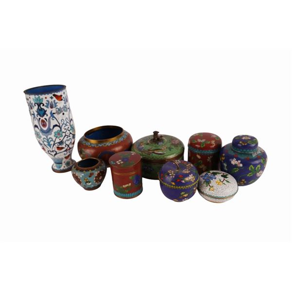 Assortment of Chinese & Japanese Cloisonne