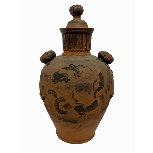 Japanese Tokoname Ware Terracotta Vase