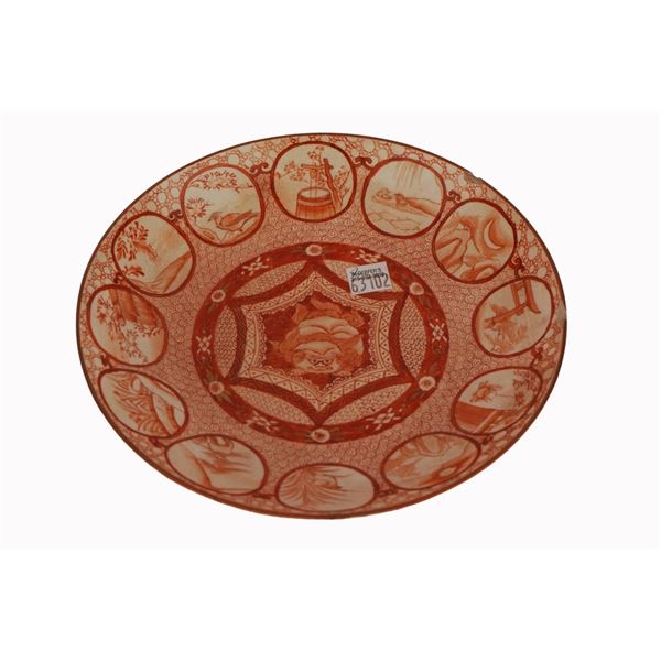 Japanese Kutani Aka-e Porcelain Bowl