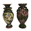 Image 3 : Japanese Satsuma Moriage Polychrome Vases