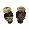 Image 4 : Japanese Satsuma Moriage Polychrome Vases
