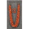 Image 1 : PUEBLO CORAL NECKLACE AND EARRINGS