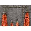 Image 5 : PUEBLO CORAL NECKLACE AND EARRINGS