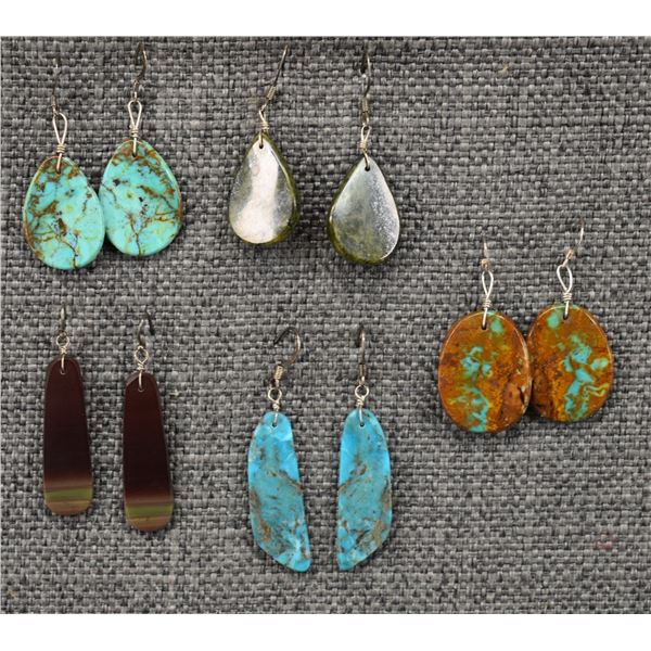 FIVE PAIR OF EARRINGS