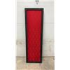 Image 6 : 4 Panel Folding Room Divider with Red Damask Fabric and Black Wood Frame 65 x 25 (Each Panel)
