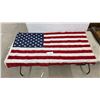 Image 1 : Vintage American Flag with 50 Stars and Sewn Stripes 54 x 31"