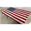 Image 3 : Vintage American Flag with 50 Stars and Sewn Stripes 54 x 31"