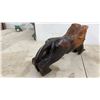 Image 3 : Hand-Carved Wooden Lion Sculpture with Two-Tone Finish 18"