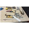 Image 9 : Pegboard Hooks, C-Clamp, Utility Knives, Hand Saws, Trowels, Caulking Gun, and More