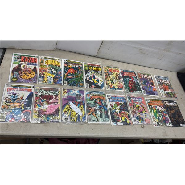 Marvel Comics Collection Including Ka-Zar, Godzilla, X-Men, Thor, Spider-Woman, and More.35 - 1.25