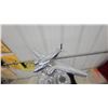 Image 3 : Chrome Art Deco Airplane Smoking Stand with Lighted Base