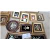 Image 4 : Collection of Framed Shell Art Floral Arrangements on Black Velvet and More biggest10 X 10"