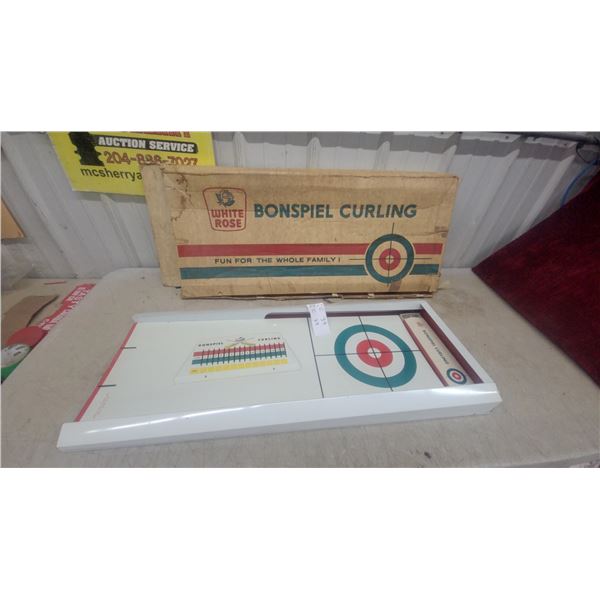White Rose Bonspiel Curling Tabletop Game with Original Box Vintage