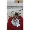Image 3 : Vintage Art Deco Chrome Astray Lamp with Bronzed Bucking Bronco Cowboy Figure 26" Tall