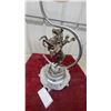 Image 7 : Vintage Art Deco Chrome Astray Lamp with Bronzed Bucking Bronco Cowboy Figure 26" Tall