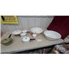 Image 1 : Vintage Columbian White Enamelware with Red Trim Pots, Bowls, Lids, and More