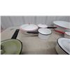 Image 5 : Vintage Columbian White Enamelware with Red Trim Pots, Bowls, Lids, and More