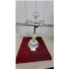 Image 1 : Vintage Art Deco Chrome and Onyx Smoking Stand with Decorative Handle
