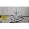 Image 2 : Vintage Art Deco Chrome and Onyx Smoking Stand with Decorative Handle