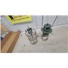 Image 4 : Two Vintage Coleman-Style Gas Lanterns with Aluminum Fuel Tanks Not Complete