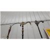 Image 2 : Three Antique Cast Iron and Brass Bridge Arm Floor Lamp Bases as Is