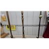 Image 4 : Three Antique Cast Iron and Brass Bridge Arm Floor Lamp Bases as Is