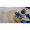 Image 3 : Ideal Evel Knievel Stunt Cycle Slot Car Track Set with Motorcycle, Controllers, and More