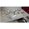 Image 1 : Collection of Vintage Industrial Glass Globe Light Fixtures with Ceramic Sockets and More