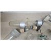 Image 3 : Collection of Vintage Industrial Glass Globe Light Fixtures with Ceramic Sockets and More