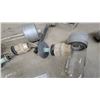 Image 4 : Collection of Vintage Industrial Glass Globe Light Fixtures with Ceramic Sockets and More