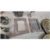 Image 4 : Copper and Brass Coffee Set with Pewter Vessels, Photo Frames, Brass Ship Plates, and More