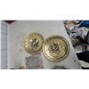 Image 5 : Copper and Brass Coffee Set with Pewter Vessels, Photo Frames, Brass Ship Plates, and More
