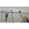 Image 2 : Three Vintage Floor Lamp Bases, Chrome and Cast Iron as Is