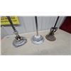 Image 3 : Three Vintage Floor Lamp Bases, Chrome and Cast Iron as Is