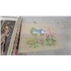 Image 2 : Favor-Ware Wall Plaque Set with Masked Dancers and Embroidered Cottage Scene