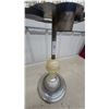 Image 3 : Vintage Art Deco Chrome and Slag Glass Smoking Stand with Decorative Handle