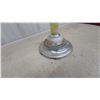 Image 4 : Vintage Art Deco Chrome and Slag Glass Smoking Stand with Decorative Handle