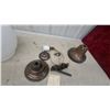 Image 2 : Antique Brass Hanging Lamp with White Milk Glass Globe and Chain