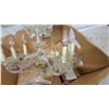 Image 3 : Crystal Chandelier with Hanging Lamp and Brass Ceiling Canopy