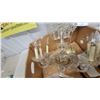 Image 4 : Crystal Chandelier with Hanging Lamp and Brass Ceiling Canopy