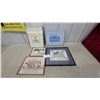 Image 1 : Collection of Five Framed Prints Including Print Meeting AT the Forks Maxine Noel Print American