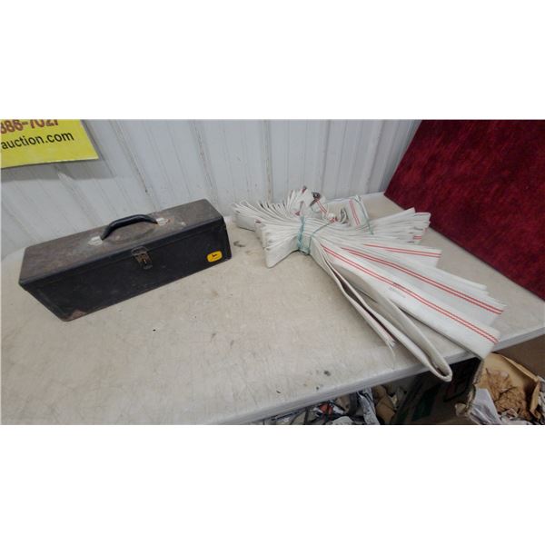 John Deere Metal Toolbox and Fire Hose