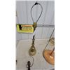 Image 2 : Mid-Century Copper and Wood Floor Lamp with Adjustable Cone Shade Table Lamp Light Fixture
