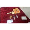 Image 1 : Vintage Costume Jewelry Brooches, Watches, Westclox Desk Clock, and More