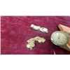 Image 3 : Vintage Costume Jewelry Brooches, Watches, Westclox Desk Clock, and More